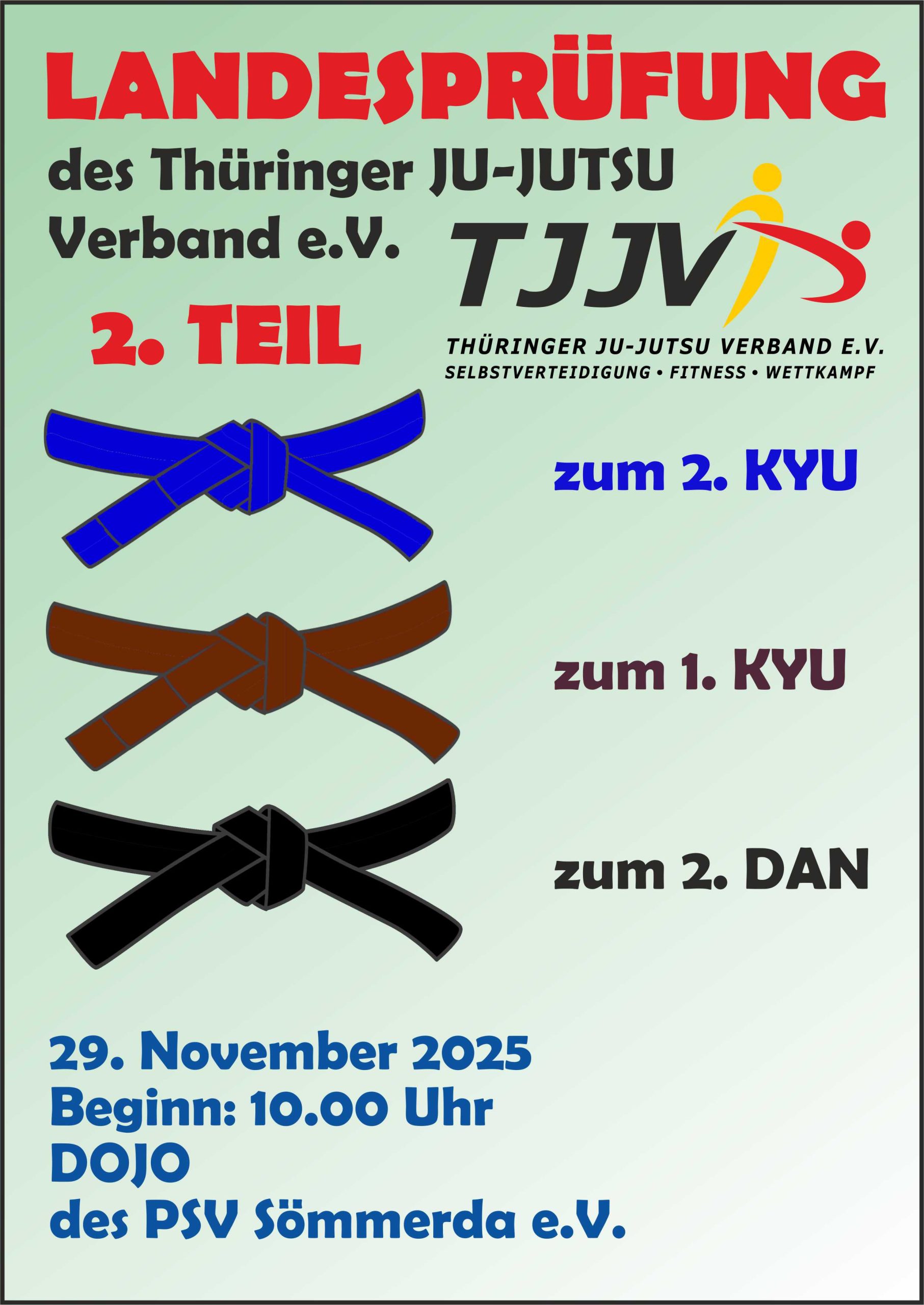 Landesprüfung des TJJV auf den 2. Kyu - 2. Dan